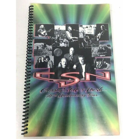 Tour Itinerary Guide Book Crew Only Crosby Stills Nash 25th Anniversary Concert - Picture 1 of 4